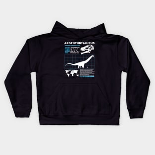 Argentinosaurus data sheet Kids Hoodie